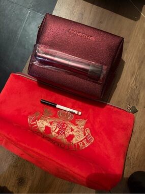 Juicy cosmetic bag set + Morphe cosmetic bag + brush and lip liner 💄
